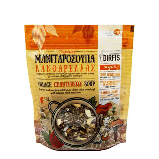 Χωριάτικη μανιταρόσουπα Κανθαρέλλας 135g Δίρφυς