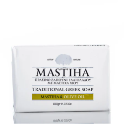 Πράσινο Σαπούνι Ελαιολάδου με Μαστίχα Χίου 100g.
