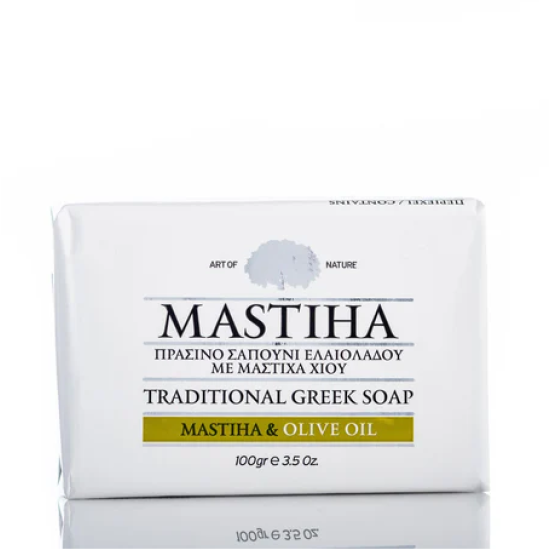 Πράσινο Σαπούνι Ελαιολάδου με Μαστίχα Χίου 100g.