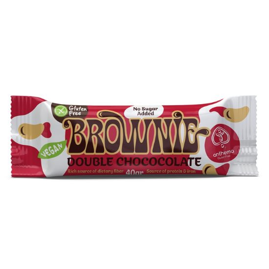 Μπάρα 'Brownie' Φουντούκι-Διπλή Σοκολάτα Χ.ΓΛ (40γρ)