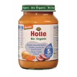 Βρεφικό Γεύμα με μοσχάρι & καρότο,πατάτα (από 5μηνών) 190g HOLLE