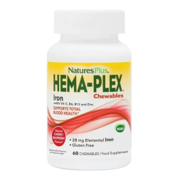 HEMA-PLEX Chewable 60 Natures Plus(Φόρμουλα Αιμοποίησης 60 μασώμενα δισκία)