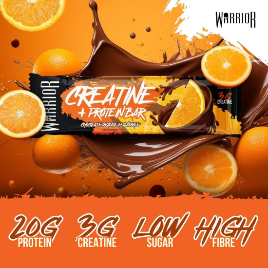 Πρωτεϊνική μπάρα με κρεατίνη Chocolate-Orange Warrior 75g