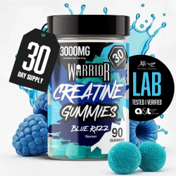 Κρεατίνη Ζελεδάκια Blue Raspberry Warrior 3000mg (90gummies)