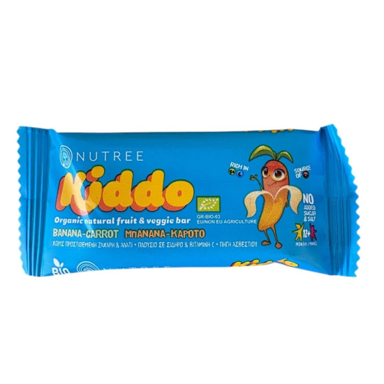 Βιολογική μπάρα μπανάνα-καρότο 30g Kiddo Χ/ΓΛ