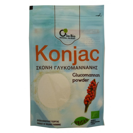 Κonjak glucomannan σκόνη Ola-Bio 100gr. Κonjak glucomannan σκόνη Ola-Bio 100gr.