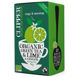 Πράσινο Τσάι με Lime & Τζίντζερ (20 φάκ.) Clipper 40gr