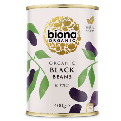 Φασόλια Μαύρα (Blackbeans) έτοιμα, σε Νερό BIONA 400gr
