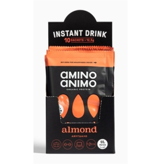 Φακελάκια Πρωτεΐνης Αμύγδαλο Amino Animo 12,5gr Φακελάκια Πρωτεΐνης Αμύγδαλο Amino Animo 12,5gr