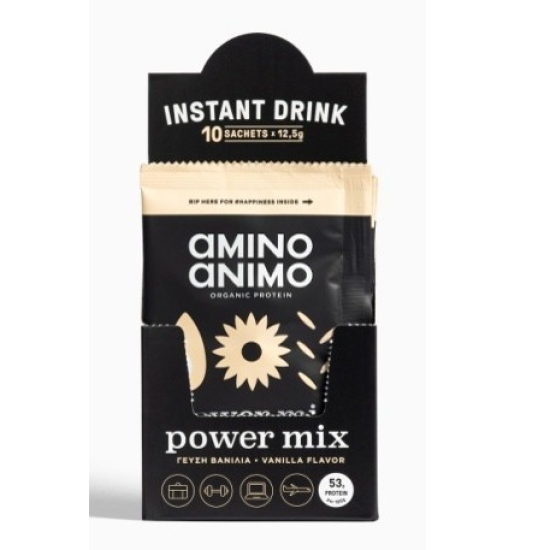 Φακελάκια Πρωτεΐνης Power Mix Βανίλια Amino Animo 12,5gr