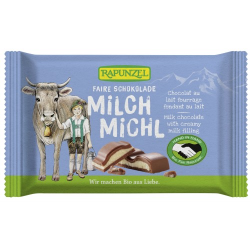 Βιολογική Σοκολάτα με Γέμιση Γάλακτος Milch Rapunzel 100g