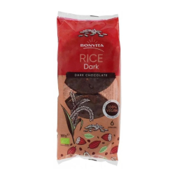 Ρυζογκόφρετες μαύρη σοκολάτα Χ/ΓΛ Bonvita Vegan 100g
