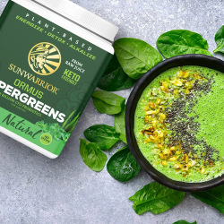 Μείγμα Πράσινων Υπερτροφών & Χυμών 'Ormus Supergreens' με 2 Δις Προβιοτικά (225γρ) Sunwarrior.