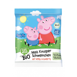 Σνακ Καλαμποκιού ΒΙΟ Peppa Pig Μήλο- Καρότο 30γρ +12Μ
