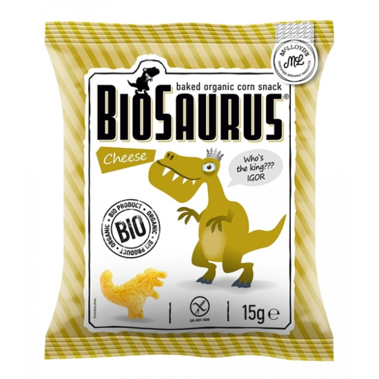 Βιολογικά Σνακ Καλαμποκιού με άρτυμα τυριού ΜΙΝΙ Biosaurus 15g