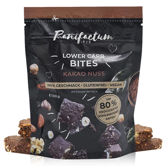 Cookie Bites με Κακάο & Ξηρούς καρπούς LOW CARB- Χ/ΓΛ Panifactum 100g